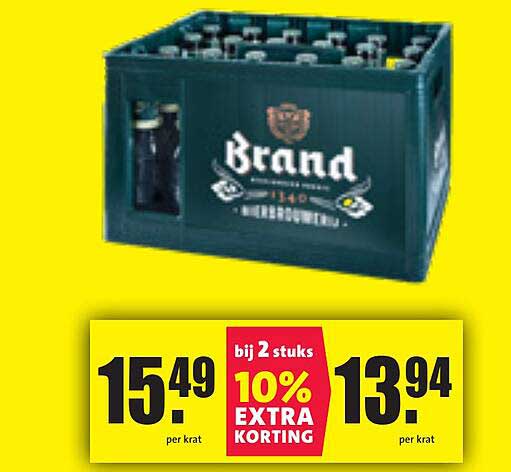 Bij 2 stuks 10% extra korting