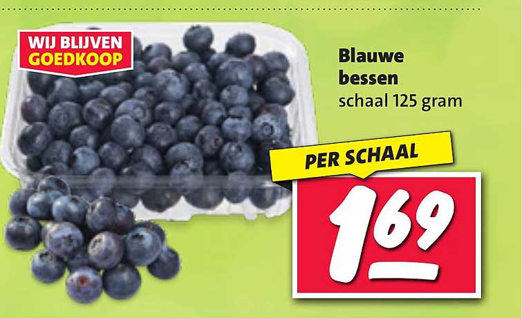 Blauwe bessen schaal 125 gram