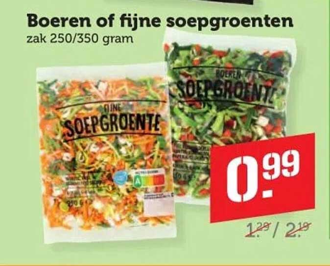 Boeren of fijne soepgroenten zak 250/350 gram