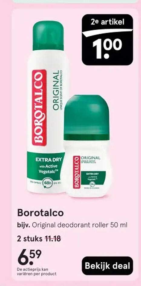 Borotalco bijv. Original deodorant roller 50 ml