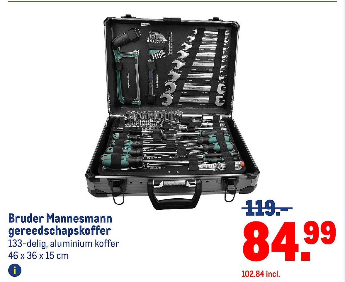 Bruder Mannesmann gereedschapskoffer