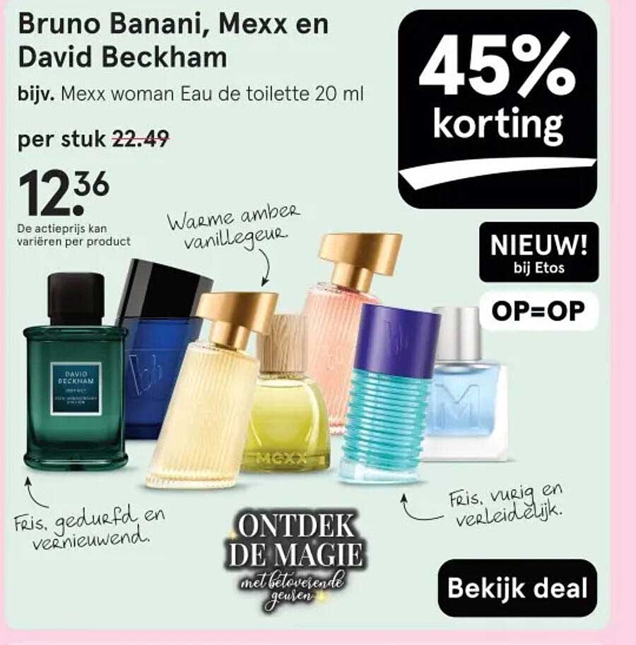 Bruno Banani, Mexx en David Beckham bijv. Mexx woman Eau de toilette 20 ml
