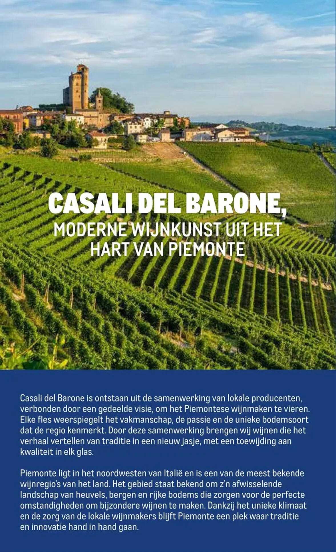 CASALI DEL BARONE, MODERNE WIJNKUNST UIT HET HART VAN PIEMONTE