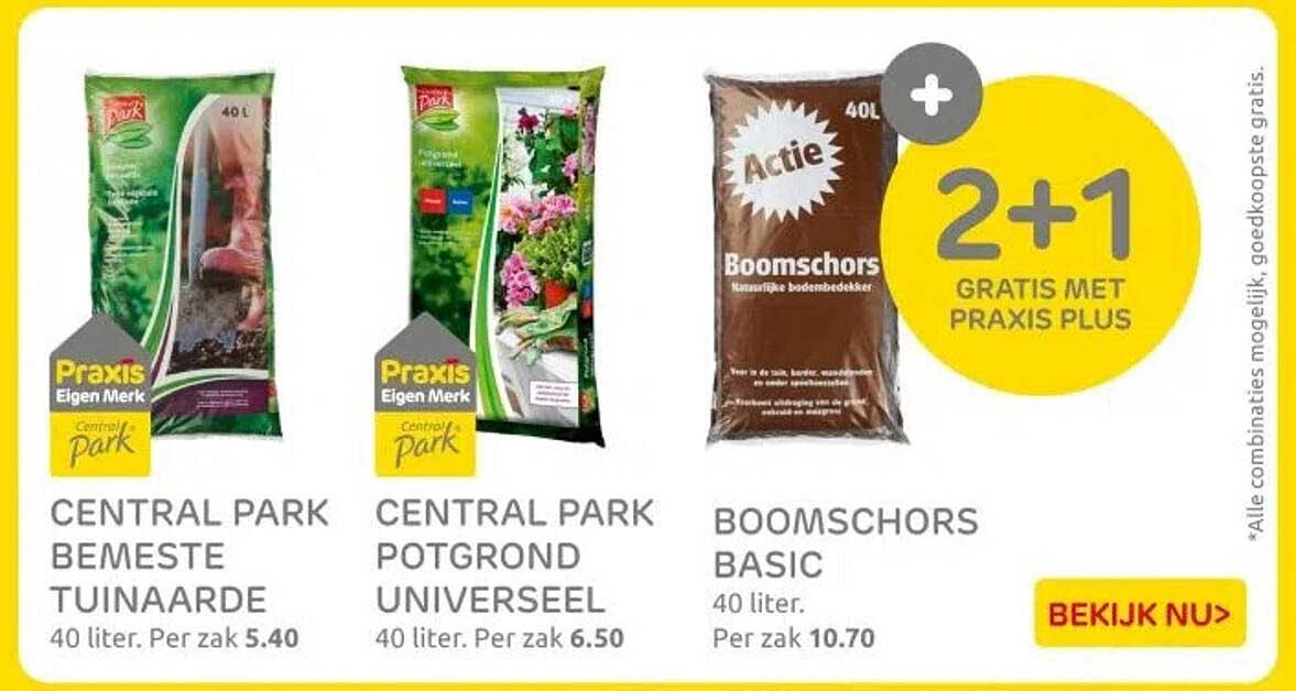 CENTRAL PARK BEMESTE TUINAARDE, CENTRAL PARK POTGROND UNIVERSEEL, BOOMSCHORS BASIC