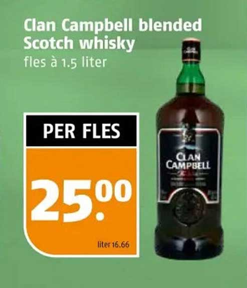 Clan Campbell blended Scotch whisky fles à 1.5 liter