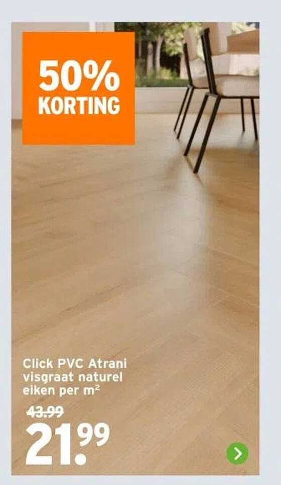 Click PVC Atrani visgraat naturel eiken per m²