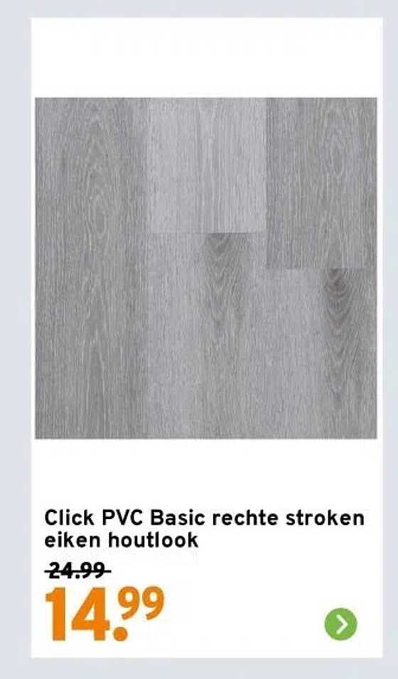 Click PVC Basic rechte stroken eiken houtlook