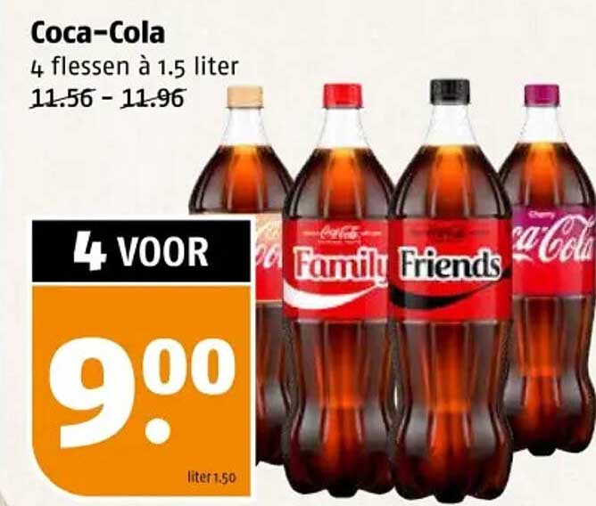 Coca-Cola 4 flessen à 1.5 liter