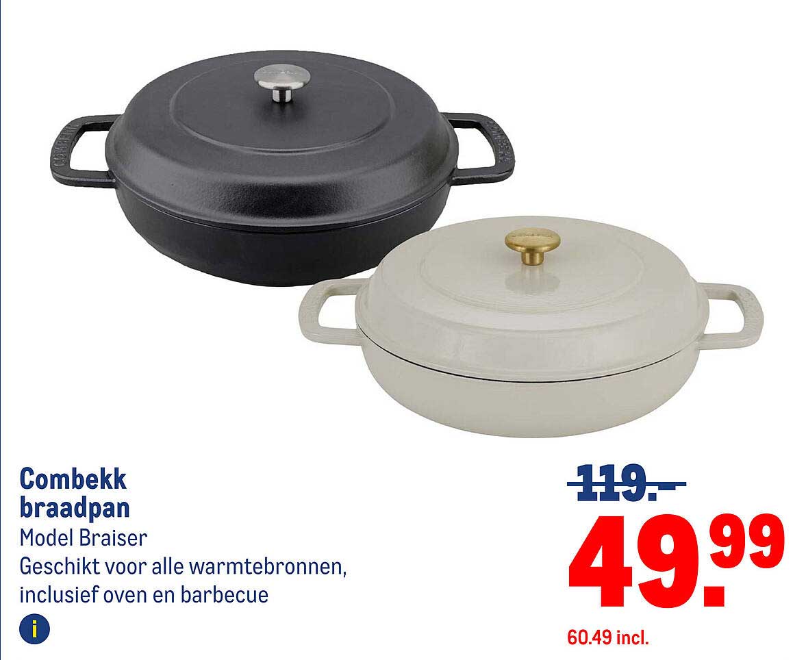 Combekk braadpan Model Braiser