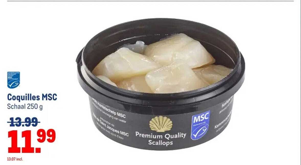 Coquilles MSC Schaal 250 g