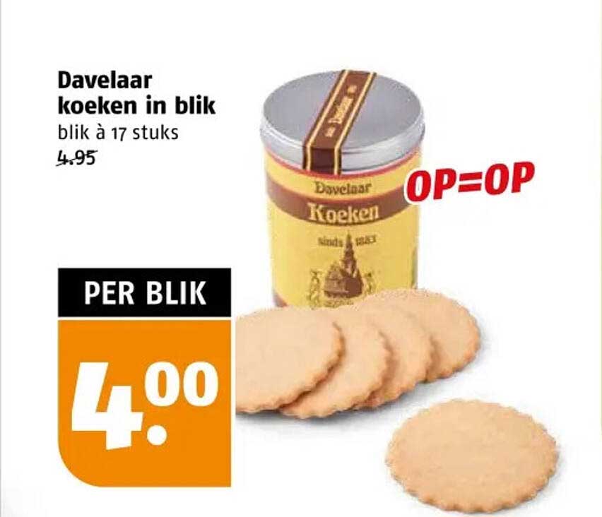 Davelaar koeken in blik