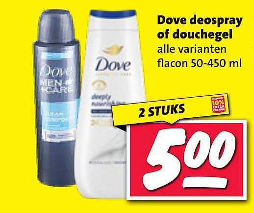 Dove deospray of douchegel alle varianten flacon 50-450 ml