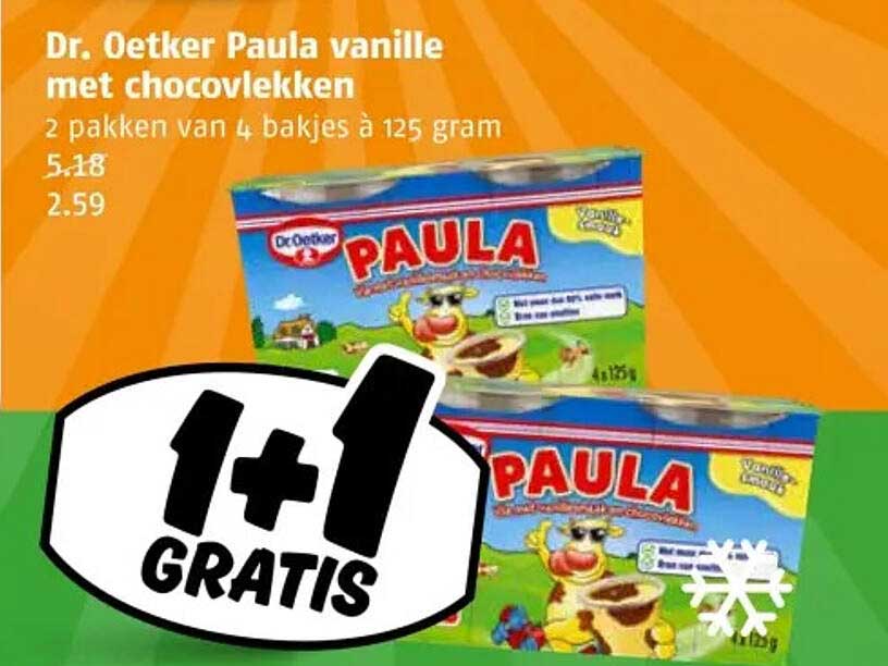 Dr. Oetker Paula vanille met chocoladestukjes