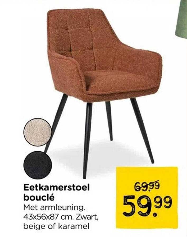 Eetkamerstoel bouclé