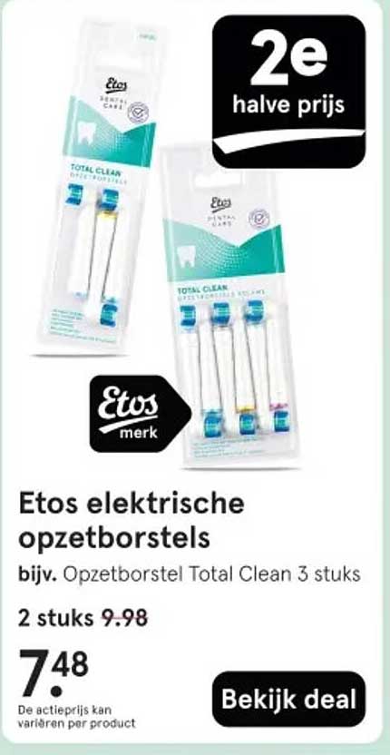 Etos elektrische opzetborstels