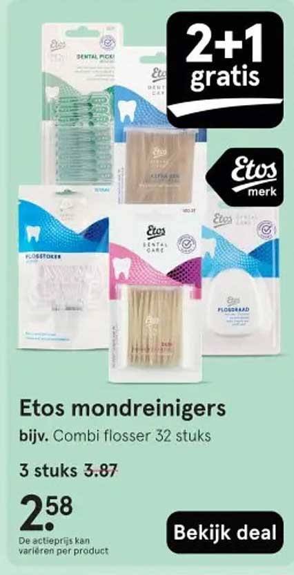 Etos mondreinigers bijv. Combi flosser 32 stuks