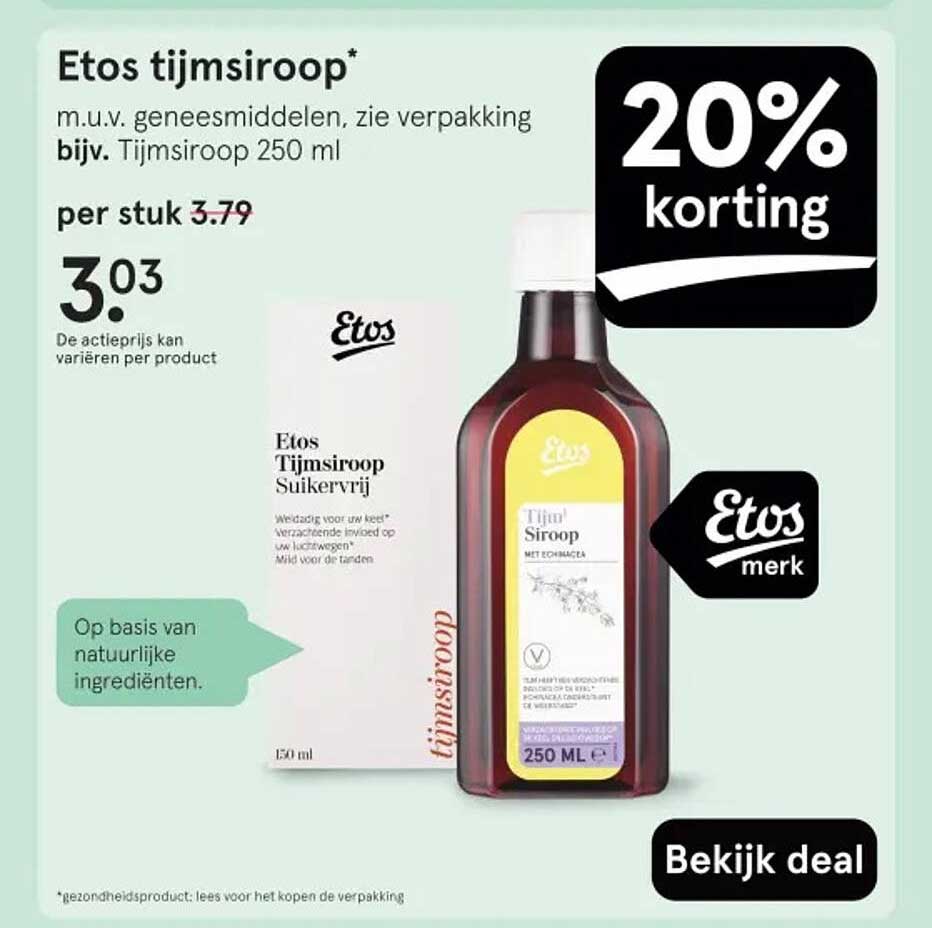 Etos tijmsiroop*