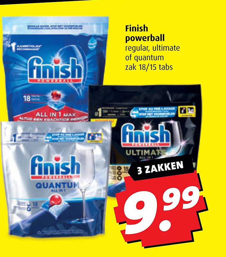 Finish powerball regular, ultimate of quantum zak 18/15 tabs