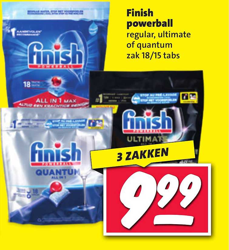 Finish powerball regular, ultimate of quantum zak 18/15 tabs