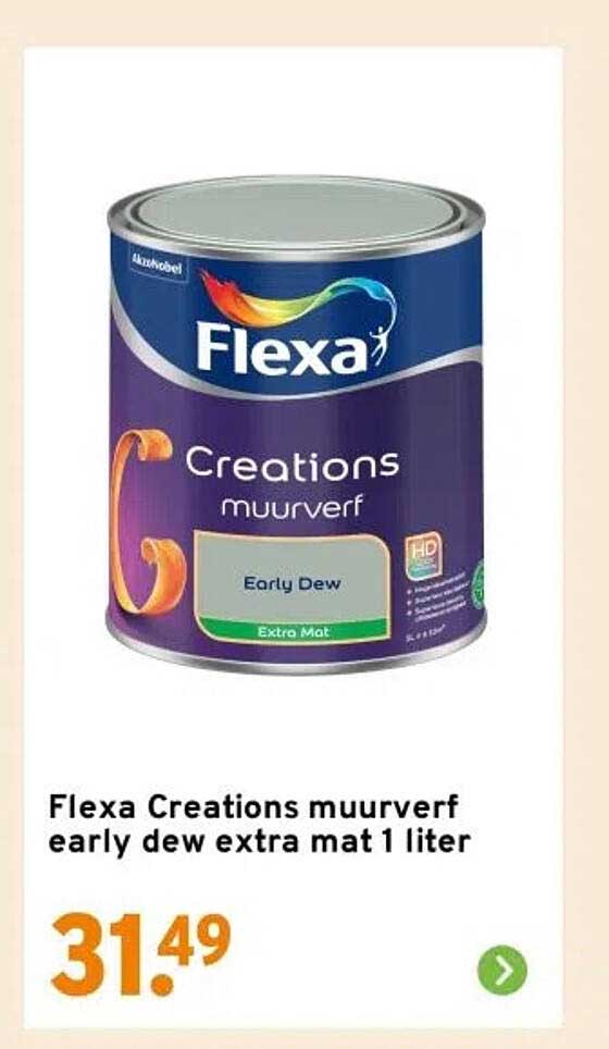 Flexa Creations muurverf early dew extra mat 1 liter