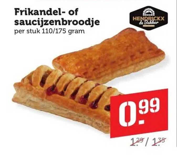 Frikandel- of saucijzenbroodje