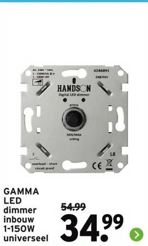 GAMMA LED dimmer inbouw 1-150W universeel