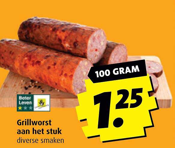 Grillworst aan het stuk