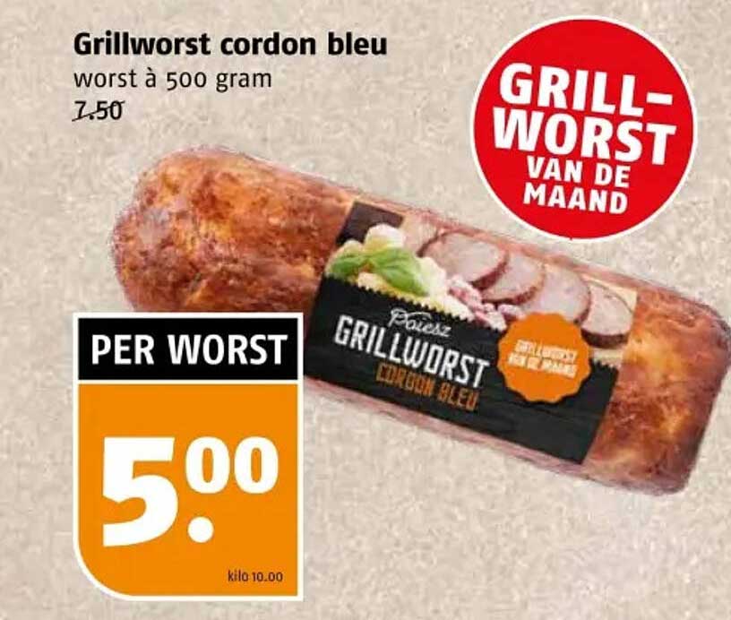 Grillworst cordon bleu