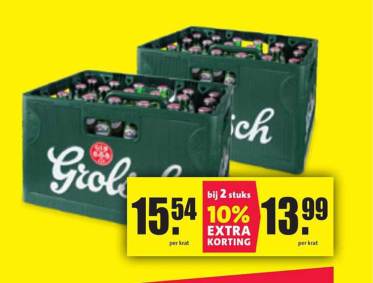 Grolsch Bier: 2 kratten voor slechts 13,99 per krat