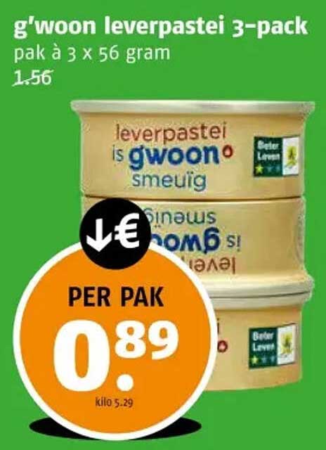 g’woon leverpastei 3-pack