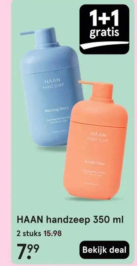 HAAN handzeep 350 ml 1+1 gratis