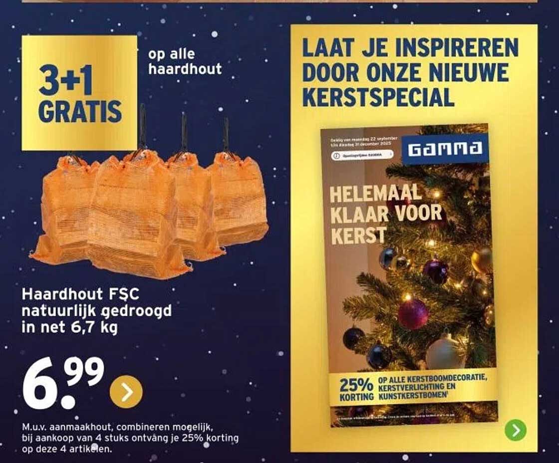 Haardhout FSC natuurlijk gedroogd in net 6,7 kg