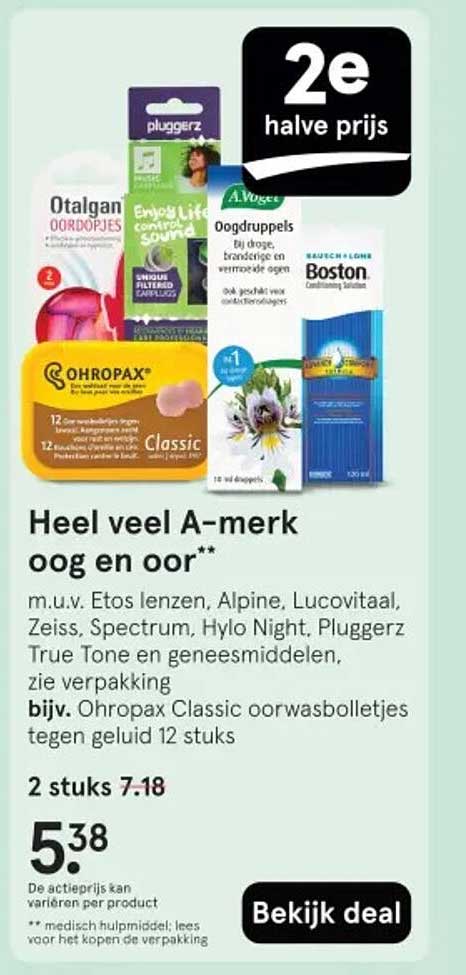 Heel veel A-merk oog en oor**