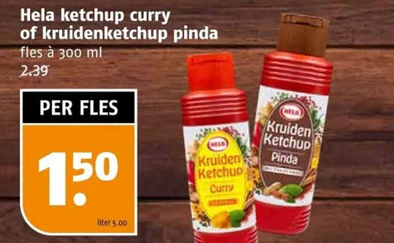 Hela ketchup curry of kruidenketchup pinda