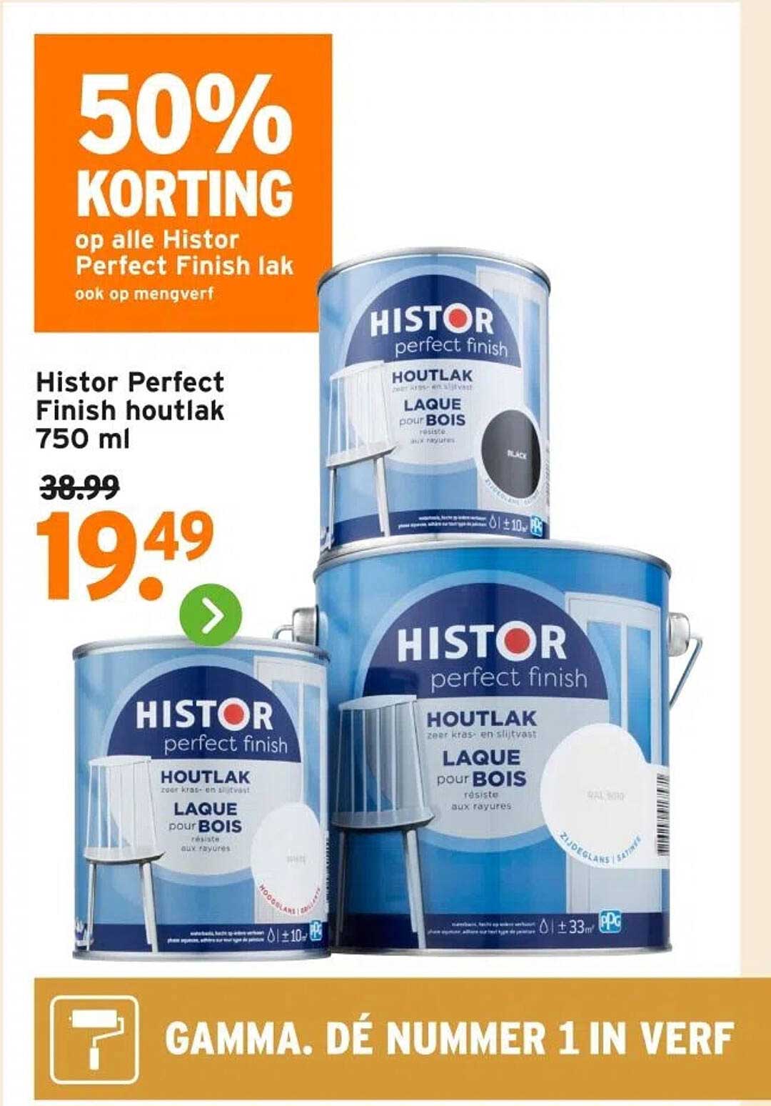 Histor Perfect Finish houtlak 750 ml
