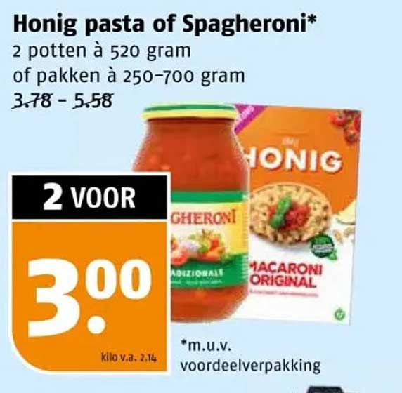 Honig pasta of Spagheroni*