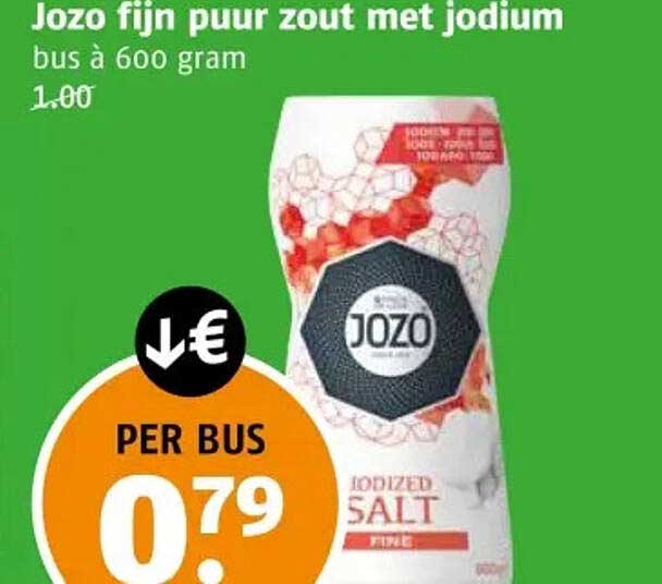 Jozo fijn puur zout met jodium