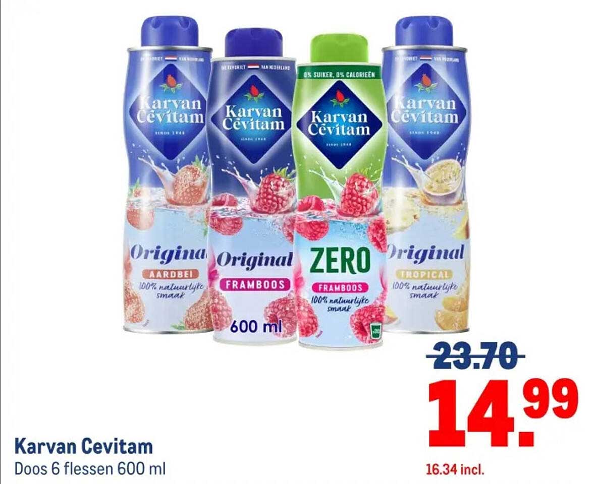 Karvan Cevitam Doos 6 flessen 600 ml