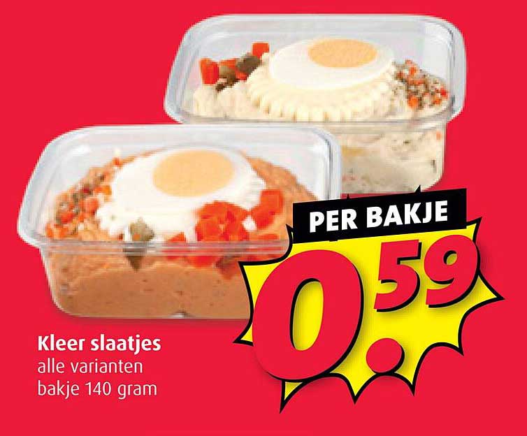 Kleer slaatjes alle varianten bakje 140 gram