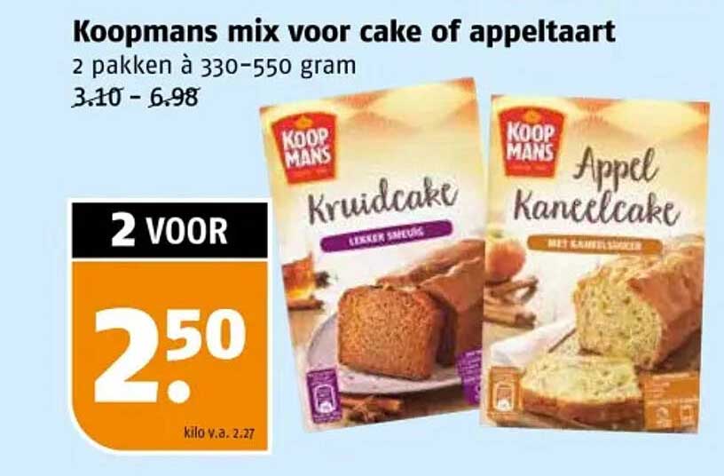 Koopmans mix voor cake of appeltaart