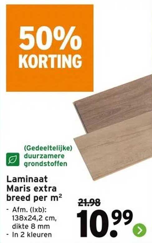 Laminaat Maris extra breed per m²