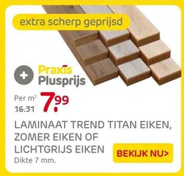 LAMINAAT TREND TITAN EIKEN, ZOMER EIKEN OF LICHTGRIJS EIKEN