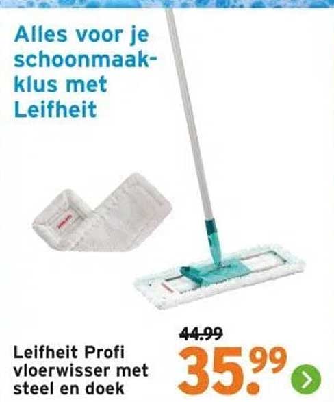 Leifheit Profi vloerwisser met steel en doek