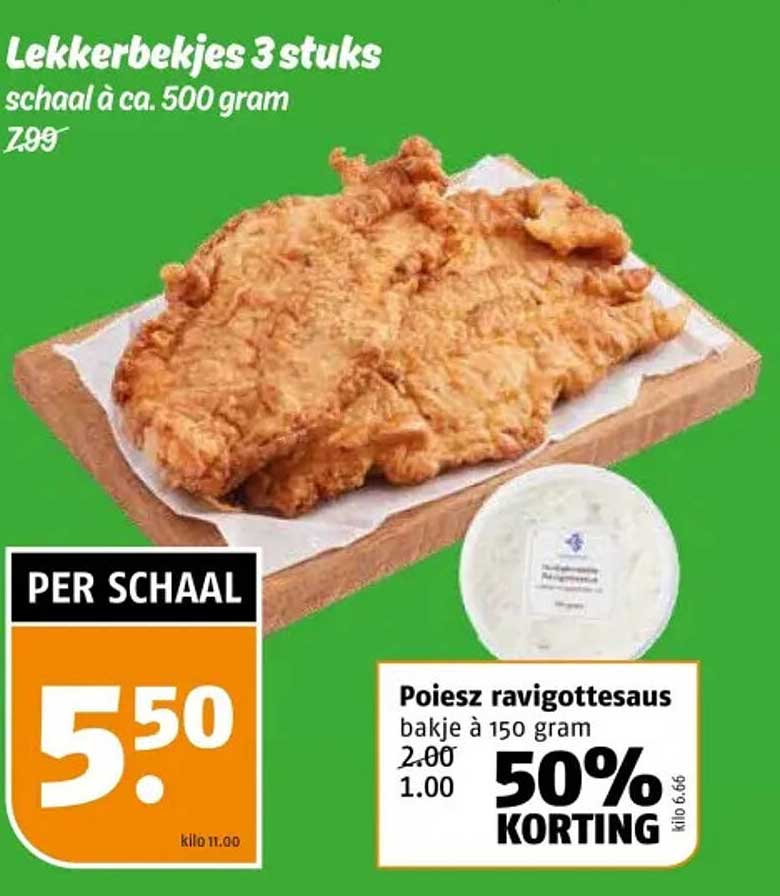 Lekkerbekjes 3 stuks schaal à ca. 500 gram