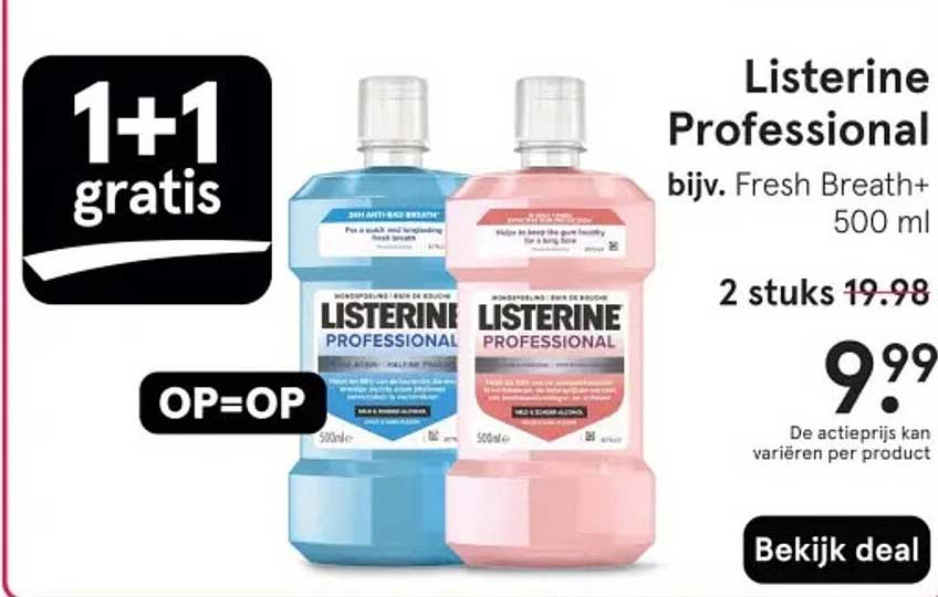 Listerine Professional bijv. Fresh Breath+ 500 ml