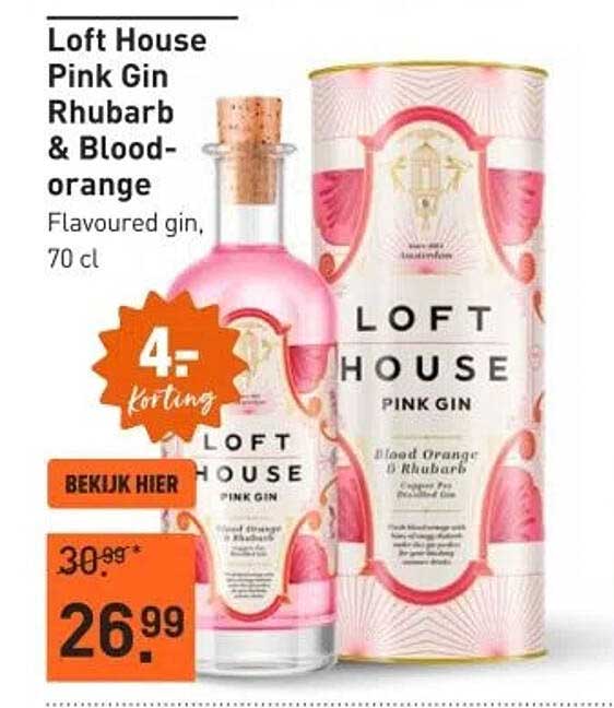 Loft House Pink Gin Rhubarb & Blood-orange