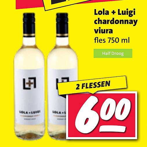 Lola + Luigi chardonnay viura fles 750 ml