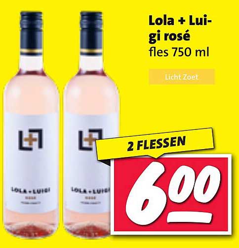 Lola + Luigi rosé fles 750 ml