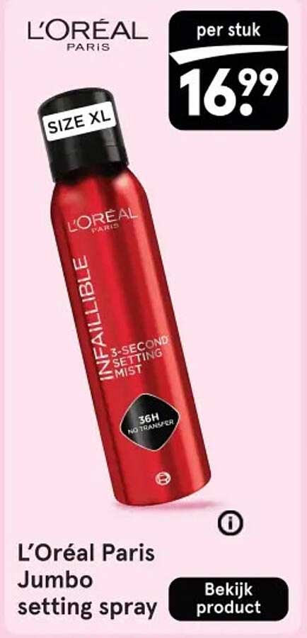 L’Oréal Paris Jumbo setting spray