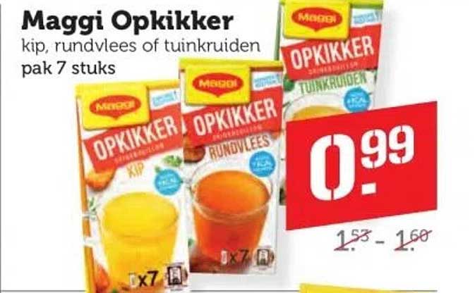 Maggi Opkikker kip, rundvlees of tuinkruiden pak 7 stuks